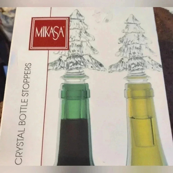 Mikasa Wine Bottle Stopper Set Fine Crystal Tree
Shaped Boxed Holiday Classics - Picture 1 of 9